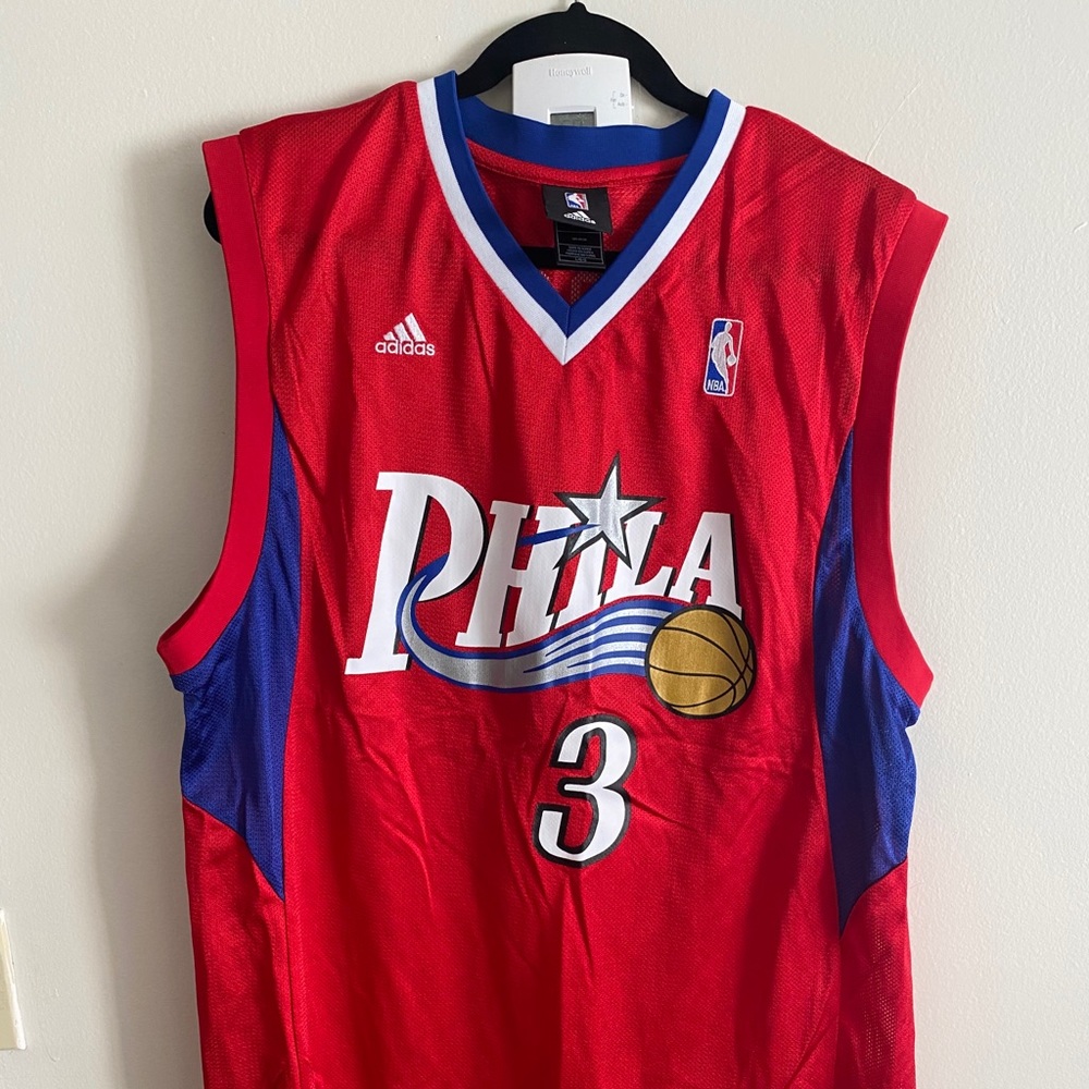 🏀 NEW Allen Iverson Replica Sixers Jersey - Large